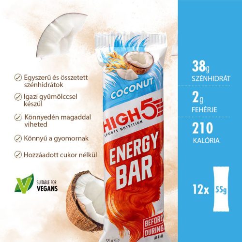 Energy Bar – Kókusz 12x55g