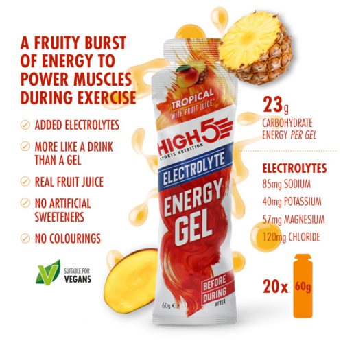 Energy Gel Electrolyte – Tropical 20x60g