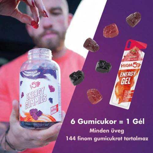Energy Gummies Málna 633g (144db Gumicukor)