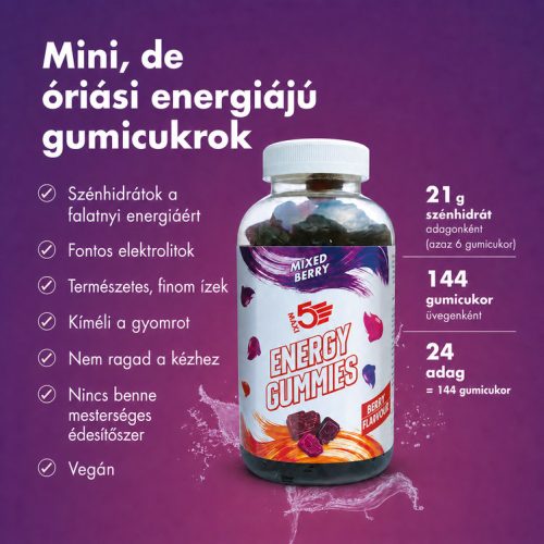 Energy Gummies Málna 633g (144db Gumicukor)