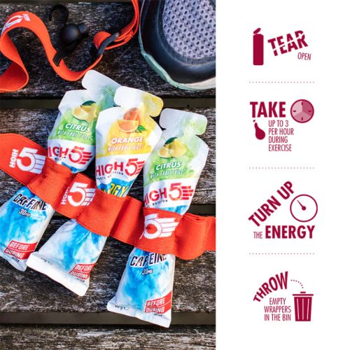 High5 Energy Gel Aqua - Málna 20x66g