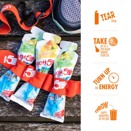 High5 Energy Gel Aqua - Narancs 20x66g