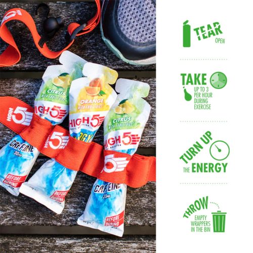 High5 Energy Gel Aqua Caffeine - Citrus 20x66g